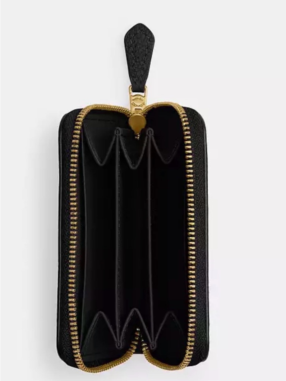 Authentic COACH zip around card case - BLACK - Picture 6 of 7